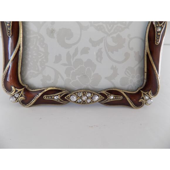 Collette et Cie picture frame photo 4 x 6 rhinestone and enameled - Picture 3 of 4